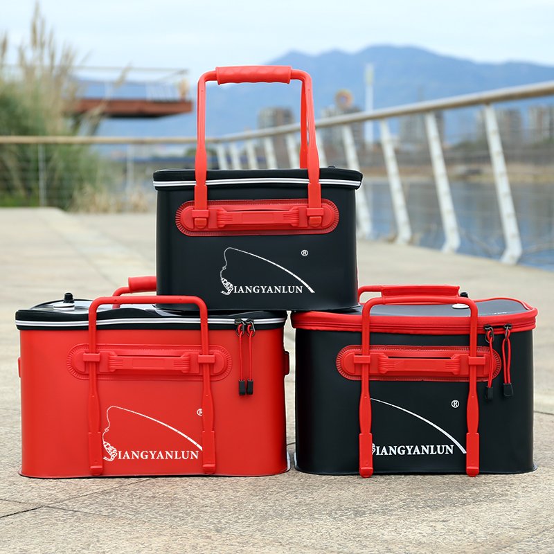 pipe-cracker-heavy-fished buckets with live-talked buckets of eva folded buckets of water filled with drums of fishing gear